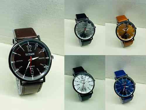 Titan Leather Strap Watch